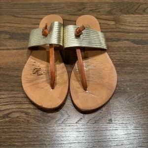 Joie A La Plage T-Strap Metallic Sandals